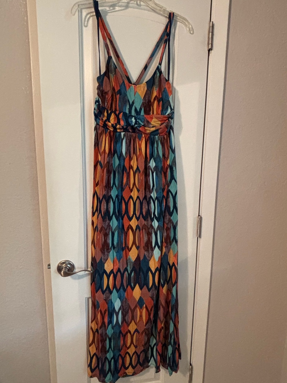 Maeve by Anthropologie Multicolor Geometric Maxi Dress